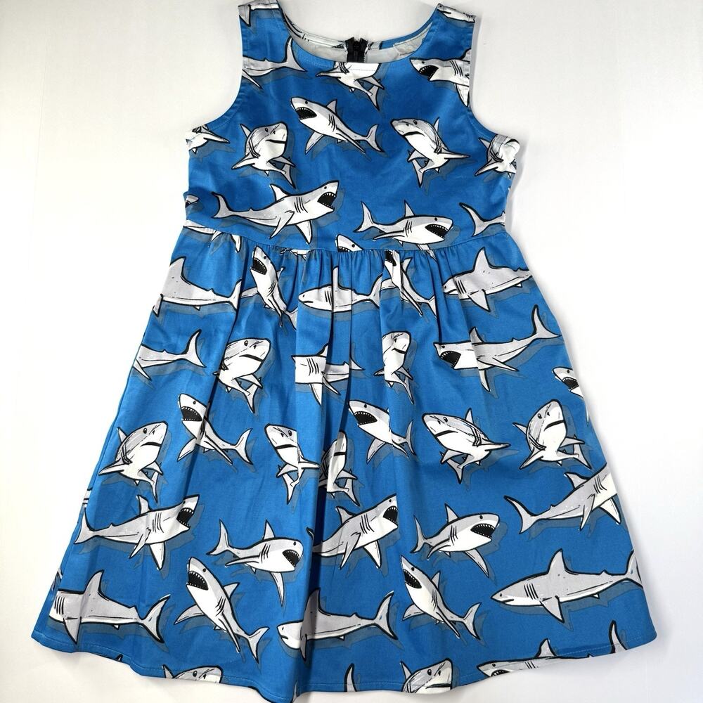 Eva Rose Vintage Dress Shark Ocean Made in USA Size 6/7